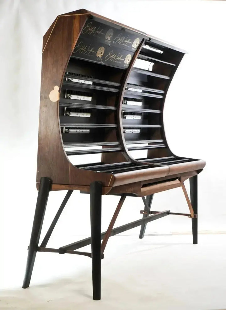 ATwin Double Wide with Keyboard Shelf - Needham Woodworks