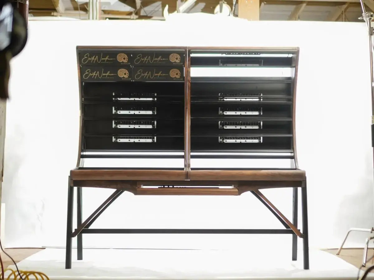 ATwin Double Wide with Keyboard Shelf - Needham Woodworks