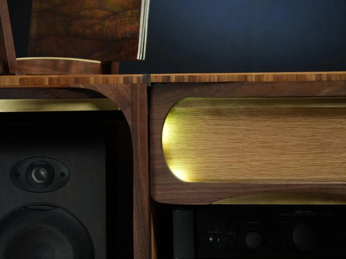 Lani Lobes ~ modular tambour credenza - Needham Woodworks