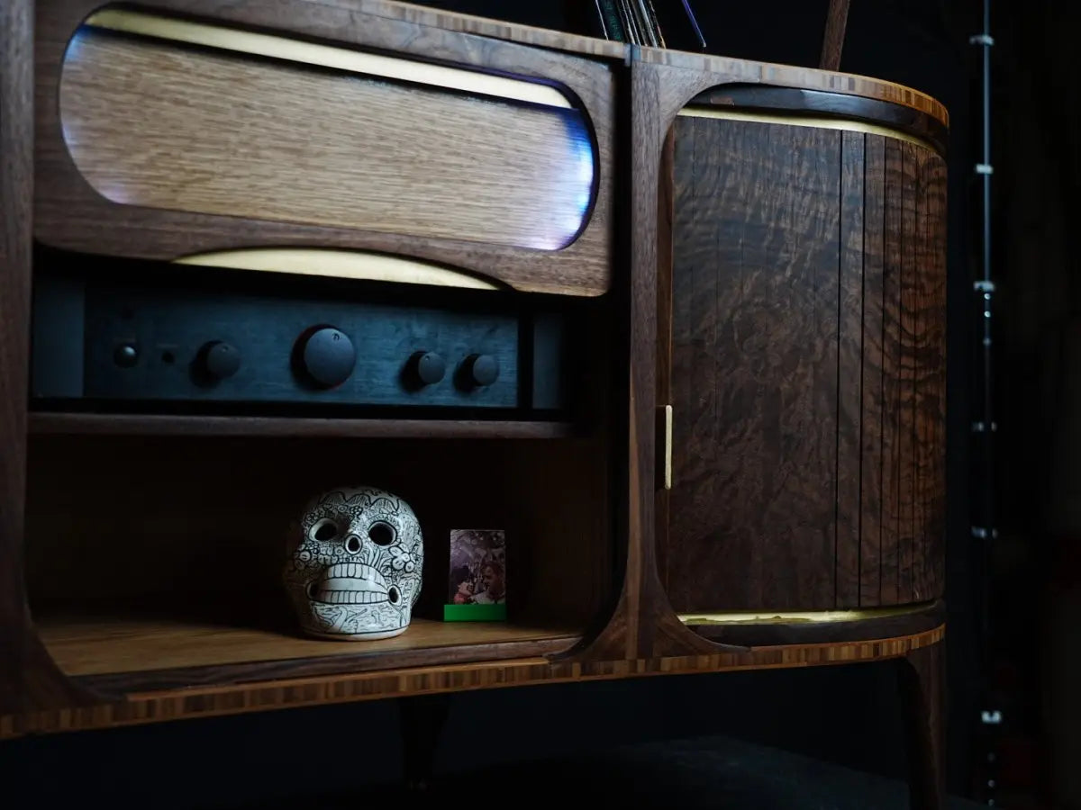 Lani Lobes ~ modular tambour credenza - Needham Woodworks