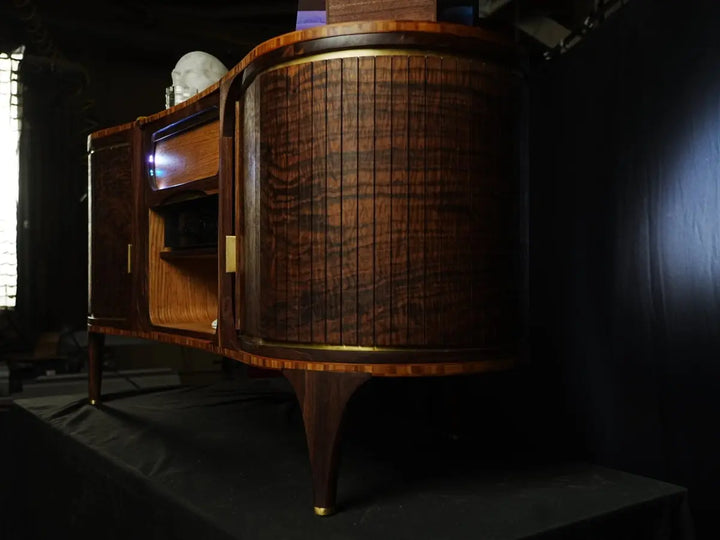 Lani Lobes ~ modular tambour credenza - Needham Woodworks