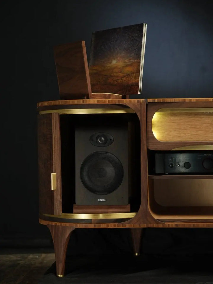 Lani Lobes ~ modular tambour credenza - Needham Woodworks