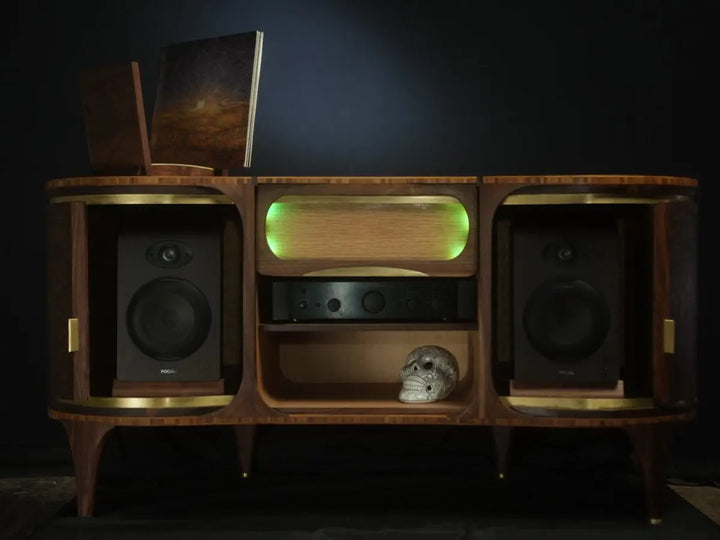 Lani Lobes ~ modular tambour credenza - Needham Woodworks