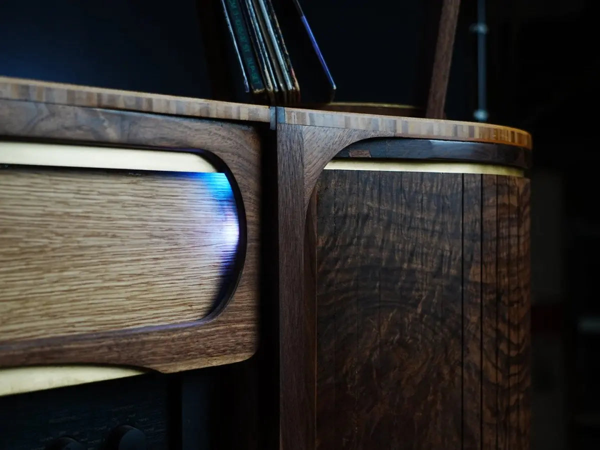 Lani Lobes ~ modular tambour credenza - Needham Woodworks