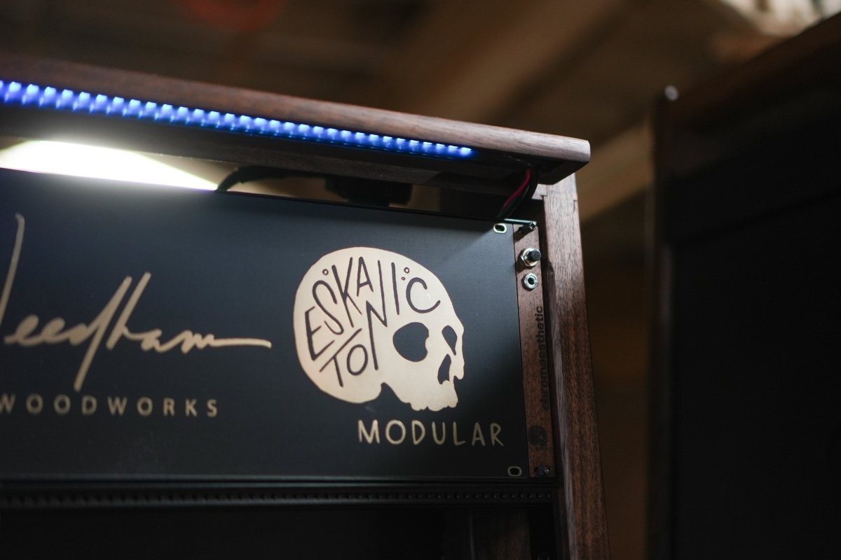 OneRUN Lightbath Edition - 18U (Six-Row) Eurorack Cabinet - Needham Woodworks