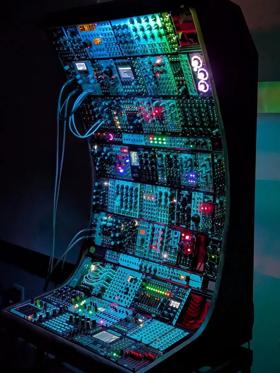 Syrax - 27U+1U+1U Eurorack Cabinet - Needham Woodworks