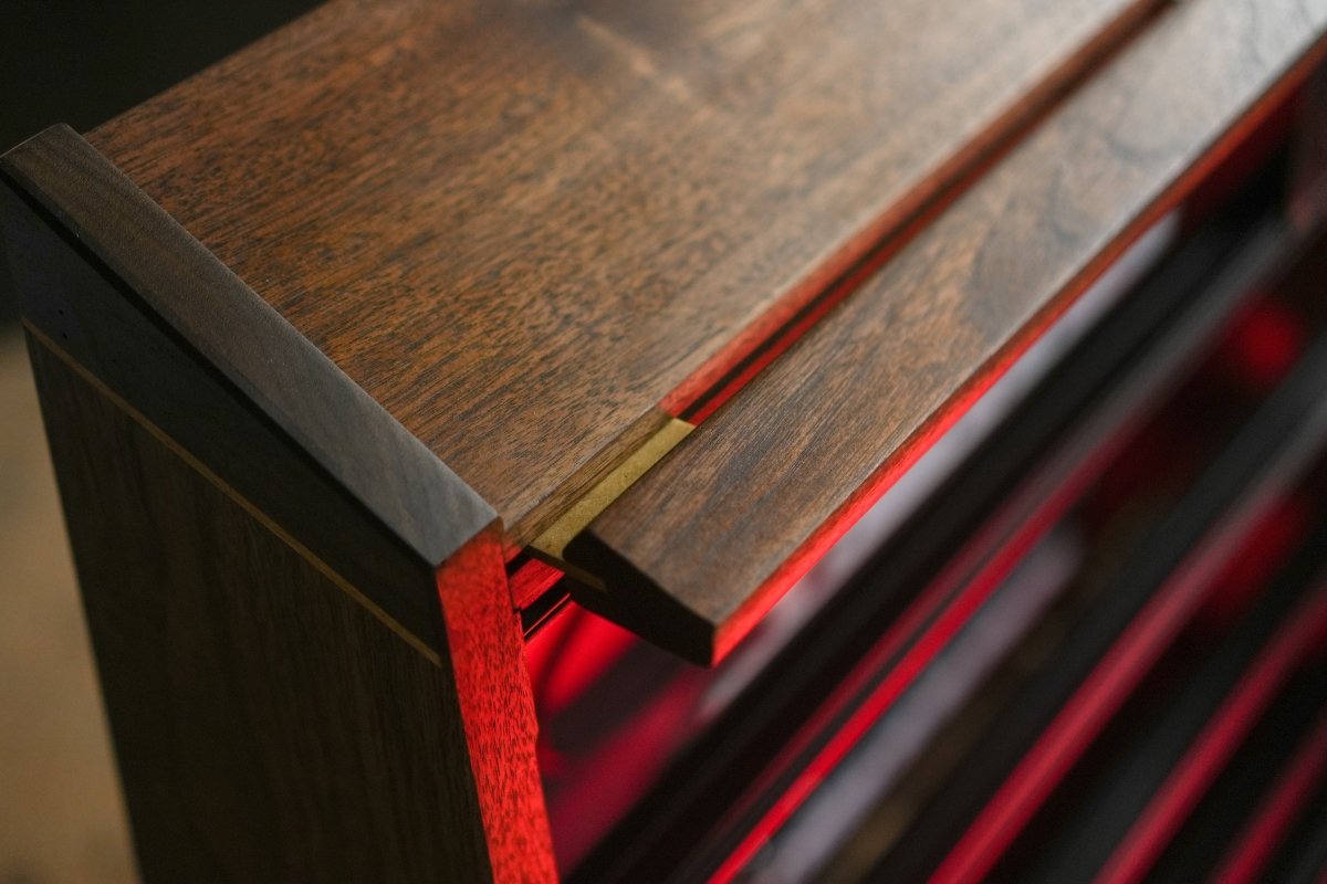 OneRUN Lightbath Edition - 18U (Six-Row) Eurorack Cabinet - Needham Woodworks