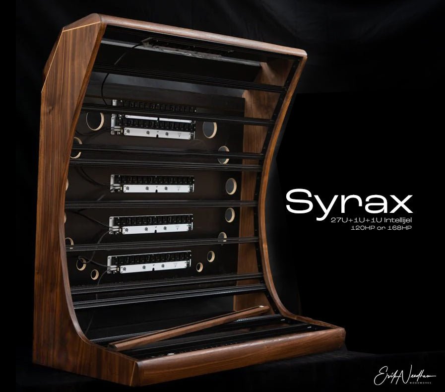 Syrax - 27U+1U+1U Eurorack Cabinet - Needham Woodworks