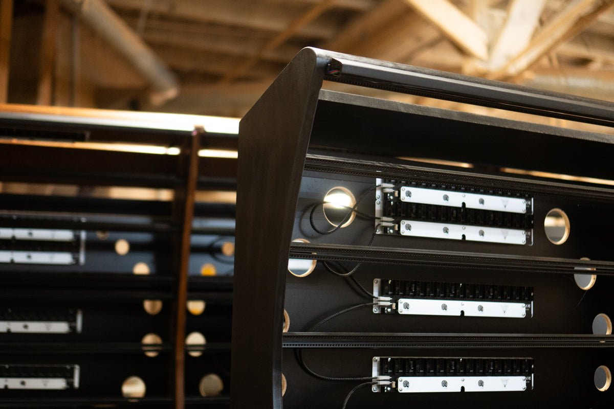 BLACKED-OUT 21U (Seven-Row) Eurorack Cabinets - Needham Woodworks