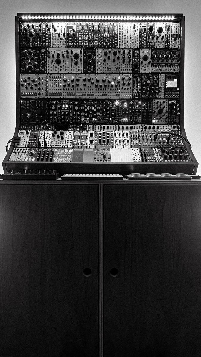 OneRUN Lightbath Edition - 18U (Six-Row) Eurorack Cabinet - Needham Woodworks