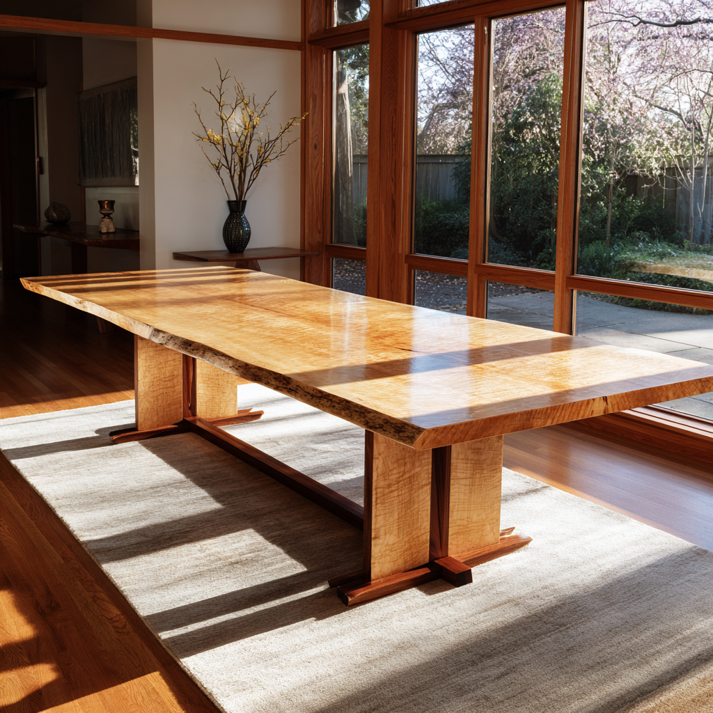 Big leaf maple dining table
